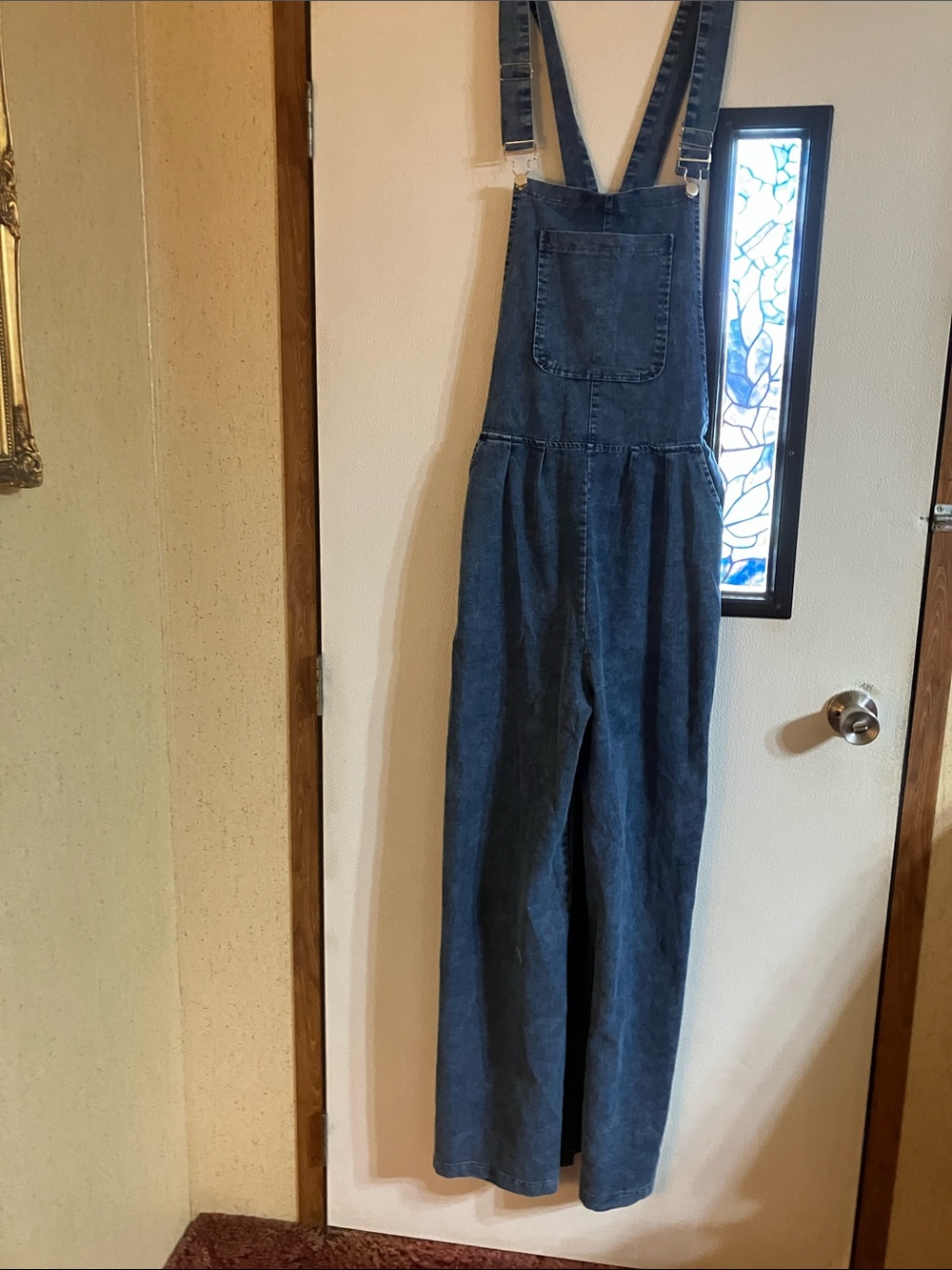 Classic Blue Denim Overalls Jumpsuit for Women these are wide legs new